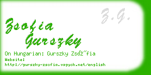 zsofia gurszky business card